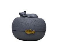 LIXSAZSE Versatile Ash Storage Box For Pets Unique Memorial Supplies To Treasure Memories And Offer Comfort Actual Gray Color Of Product May Be Darker Or Lighter, for Cat, 13x13x10cm