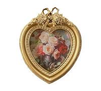 LIXSAZSE Vintage Picture Frame Heart Shaped Resin Frame Beautiful Tabletop Decorative Gift For Friendship Which Is Very Suitable For Decorating Room Antique Photo Can Be Placed According To Needs. Can