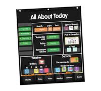 LIXSAZSE Weather Pocket Chart Classroom Teaching Tool Organizer Educational Fun Calendar Learning Center ABC Letters Chart Organizer Teaching Tool Supplies Hanging