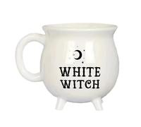 LIXSAZSE Witch Mug, for Both Hot and Beverages, Extra-Large Capacity, Stylish Accessory Outdoor and Rustic Leisure, and, White, 201-300ml