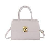 LIXSAZSE Women S Vintage Cowhide Briefcase Versatile Fashionable And Convenient Adjustable Strap Messenger Handbag Durable Secure, Beige