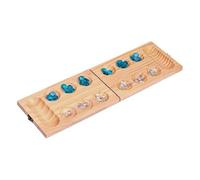LIXSAZSE Wooden Mancala Board Game Set Offers Unique Foldable Excellent For Games Visits Or Family Gatherings Are 44.5cmx13.5cmx1.5cm. Mancala Board Game Is Of Oldest Games In World