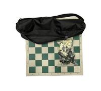 LIXSAZSE Zipper Bag Chess Set With Foldable Chess Board Lightweight Fun Easy Transport Setup Enhances Competitive Sessions Anywhere Lightweight Travel Set Tournament , L