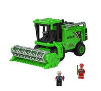 Lixstyea Combine Harvester Toys Durable - Realistic Combination Harvester, Simulating Wheat Cutting Scenes, Multi Joint Movable Farm Toys, Green