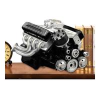 Lixuhdyu Engine Model Kit - Resin V8 Engine Building Block | Educational Learning Games, Collectible Science Toys for STEM Education Engineering Learning