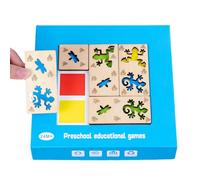 Lixuhdyu Wood Matching Toys,Educational Color Matching Animal Stencils - Cards Stencils to Exercise Color Cognition for Activity Room, Classrooms, Courtyard