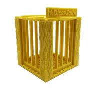 Lixusia Dice Jail Prison Cage for Your Bad Dice, DND TRPG Dice Box Can Hold 12pcs D20 Dice, Enhance Your Tabeltop Board Gaming Experience, (Yellow)