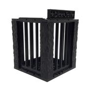 Lixusia Dice Jail Prison Cage for Your Bad Dice, DND TRPG Dice Box Can Hold 12pcs D20 Dice, Enhance Your Tabeltop Board Gaming Experience, (Black)