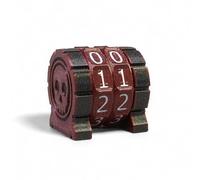 Lixusia Life Counter Health Tracker for Board Games, TTRPGs, and Card Games with Skull Symbol, Compatible with MTG, 2 Red Wheels with White Numbers