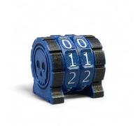 Lixusia Life Counter Health Tracker for Board Games, TTRPGs, and Card Games with Skull Symbol, Compatible with MTG, 2 Blue Wheels with White Numbers