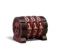 Lixusia Life Counter Health Tracker for Board Games, TTRPGs and Card Games with Skull Symbol Compatible with MTG, 3 Red Wheels with White Numbers