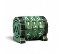 Lixusia Life Counter Health Tracker for Board Games, TTRPGs, and Card Games with Skull Symbol, Compatible with MTG, 3 Green Wheels with White Numbers