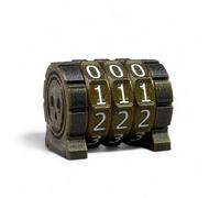 Lixusia Life Counter Health Tracker for Board Games, TTRPGs, and Card Games with Skull Symbol, Compatible with MTG, 3 Gold Wheels with White Numbers