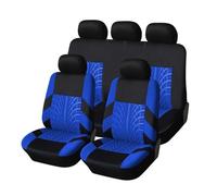 LiYaBaiHuo 9 Pcs Car Seat Covers Full Set For Fo-rd Focus ST-Line 2020-2023, Seat Covers Protectors Cushion Breathable Seat Cushion Accessories, C/Blue