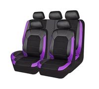 LiYaBaiHuo Car Seat Cover Sets for Toyota C-Hr/Rav 4 / Fortuner / 4Runner / Land Cruiser/Avalon/Avensis/Camry, Front Seat Protector Covers Auto Nonslip Interior Accessories,D/Black Purple