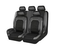 LiYaBaiHuo Car Seat Cover Sets for Toyota C-Hr/Rav 4 / Fortuner / 4Runner / Land Cruiser/Avalon/Avensis/Camry, Front Seat Protector Covers Auto Nonslip Interior Accessories,B/Black Gray