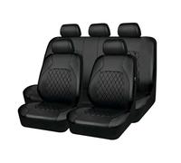 LiYaBaiHuo Car Seat Covers for Audi A3 2020-2026, NonSlip Waterproof Leather Car Seat Protectors Accessories,A/Black