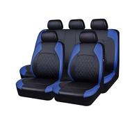 LiYaBaiHuo Car Seat Covers for Mitsubishi Eclipse Cross 2018-2026, NonSlip Waterproof Leather Car Seat Protectors Accessories,D/Blue