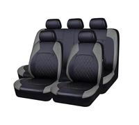 LiYaBaiHuo Car Seat Covers for Toyota Verso 2009-2026, NonSlip Waterproof Leather Car Seat Protectors Accessories,C/Grey