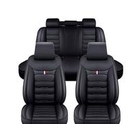 LiYaBaiHuo Car Seat Covers Full Set for Lexus Nx300H 2015-2018, Leather Seat Covers Breathable Wear-Resistant Interior Accessories,A/Black