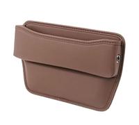 LiYaBaiHuo Car Seat Gap Filler For Nissan Ariya 2022 2023 2024 2025, Leather Driver Side Car Seat Storage Box Car Interior Accessories,C/Brown