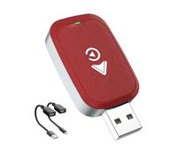 LiYaBaiHuo For Renault Symbioz, Wireless Carplay Mini Adapter Effortlessly Convert Wired to Wireless CarPlay USB Plug Play Adapter,C/Red