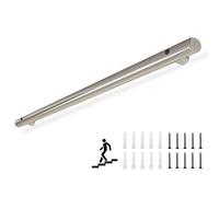 Liyadolaam Stairs Handrail Brackets Kit 30-600cm Stainless Steel Pipe Staircase Banister Hand Rails Wall Mount Stairway Railings Safety Support for outdoor Indoor Non-slip Grab Rail (Size : 2ft/60cm)