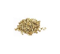 Liyafy 100pcs Brass Hollow Rivets Set for Lyre Harp Small Harp Musical Stringed Instrument Gold