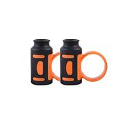 Liyafy 2pcs Drum Stick Control Clip Finger Ring Anti Slip Drumsticks Accessories For Drummer Beginners Practice - Orange Black