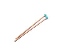 Liyafy 2PCS Marimba Sticks Xylophone Piano Hammer Rubber Mallet Percussion with Maple Handle - Blue Small