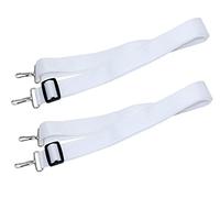 Liyafy 2Pcs Parade Marching Snare Drum Sling Strap Adjustable Nylon Shoulder Belt Percussion Instrument Parts White, White