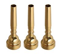 Liyafy 3pcs Bb Trumpet Mouthpiece 3C 5C 7C Classic Shape Replacement Trumpet Parts Gold Plated