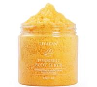 Liyalan Turmeric Body Scrub Moisturizing and Exfoliating Body, Face, Hand, Foot Scrub,Nourishes Skin,Deep Cleansing 7.8oz