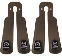 LIYANDAFA 2 Pcs Car Seat Back Hooks Suede Leather for Mazda MX-30 e-Skyactiv R-EV 2023-2025, Seat Back Hanger Storage Organiser Holder Purse Bag Interior Accessories,Brown