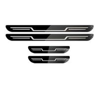 LIYANDAFA 4 Pcs Stainless Steel Car Door Sill Protector for Citroen Dispatch 2016-2024, Welcome Pedal Accessories, Car Door Kick Plates Scuff,Black Titanium Mirror