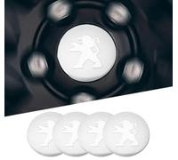 LIYANDAFA 4pcs Emblem Wheel HUB Center Cap Stickers for Peugeot 2008 II 2019-2025, Badge Emblem Decal, Badge Wheel Trim, Stickers for Hub Caps,Silver