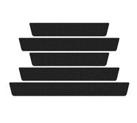 LIYANDAFA 5 Piece Car Door Sill Protector Strips Set for VW ID.Buzz 2022-2025, Carbon Fiber Threshold Protector Kit, Bumper and Trunk Kick Plate Guards