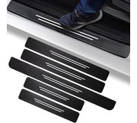 LIYANDAFA 5 Piece Carbon Fiber Car Door Sill Protector Strips Set for Renault Austral 2022-2024, Door Entry Guards Sill Scuff Cover Panel Step Protector