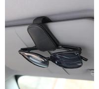 LIYANDAFA Car Sunglasses Holder for NISsan Qashqai 2009-2025, Genuine Leather Glasses Hanger Clip for Sun Visor, Magnetic Eyeglasses Mount, Interior Accessories,Black