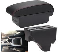 LiyanWu Car Armrest Box Compatible for Peugeot 208 2008 2019-2024, Armrest Central Console Storage Box Automobile Arm Rest Modification Accessories