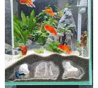 LIYAOLI Aquarium Cave Hideout for Fish Shrimp and Betta, 3D Printed Rock Fish Tank Decoration with Multi Entrance Shelter for Nano Aquarium and Aquascape(White, M)