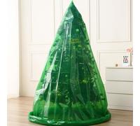 Liyaomix Jumbo Christmas Tree Removal Bag, Green Extra Large 6ft Width x 9ft Tall Christmas Tree Disposal Bag Waterproof for Upright Storage
