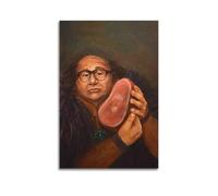 Liyeloe Danny And His Devito Beloved Ham Funny PosterMusic Albums Movie Decorative Wall Canvas Posters Artwork Gifts Space Aesthetics 12x18inch(30x45cm) Unframe-style