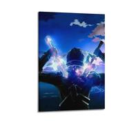 Liyeloe Sword Art Online Anime Poster Kirigaya KazutoMusic Albums Movie Decorative Wall Canvas Posters Artwork Gifts Space Aesthetics 12x18inch(30x45cm) Frame-style