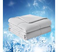 LIYGAOF Cooling Blanket Summer Air Conditioning Blanket: Pregnant Women Sleeping Blanket Night Sweats Prevent Hypoallergenic Breathable Duvet Machine Washable (Grey, 150 x 200 cm)