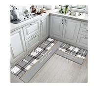 LIYGHFRTIO Kitchen Mats, PVC Leather Non-Slip Kitchen Mat Anti Fatigue Standing Mat Durable Runner Rugs Washable Floor Mat For Front Of The Sink(Size:44x150CMx10MM,Color:1)