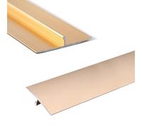 LIYI929GP 15 20 33 40mm Wide T Molding Floor Transition Strip, Metal Transition Door Strip Aluminum Doorway Edge Trim, Long 35.4inch Door/Tile/Carpet To Tile Transition Strip, Flat Divider Strip