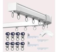 LIYI929GP Ceiling Curtain Track Bay Window Ceiling Curtain Rail With Heavy Duty Roller, Corner Connectors, Hanging Shades, Sheers, Panel Drapes, Single/double Pole Rail Straight/curved Room Divider