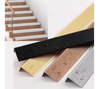LIYI929GP Garden Stair Edge Protector, 90cm Non-Slip Stair Nosing Metal Strip, Corner 90 Degree Angle Trim Flooring Trim, Stair Nose Edge Trim Threshold Strip, Aluminium Angle, Durable Waterproof