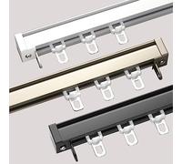 LIYI929GP HeavyDuty Ceiling or Wall Mount Curtain Track System Flexible Aluminum Curtain Rail with Silent Rollers Ideal for Room Dividers & Easy Installation Hardware